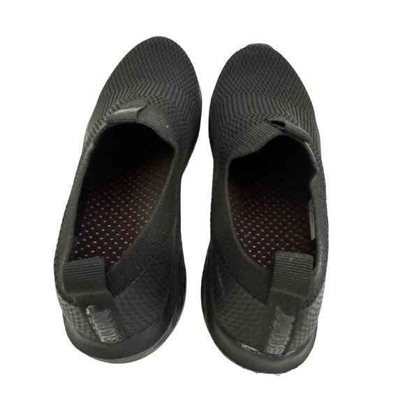 HUHV Healium Tech Stretch Knit Mens 5.5 Womens 8.5 Black Arch Step In NEW - Picture 3 of 10